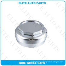 Chrome Wire Wheel Cap in Sold Brass